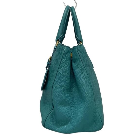 PRADA Galleria Medium Bag (Women's) Turquoise blue Leather - Handbag 733-063025 - Picture 3 of 14